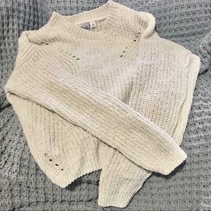 Janae Chenille Lurex Crop Sweater Francesca’s